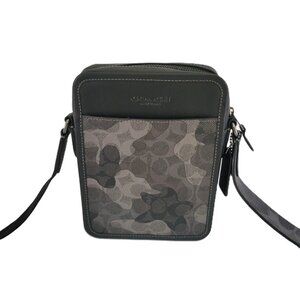 Coach CAO74 Sullivan Crossbody Signature Camo Messenger Bag Grey Multi